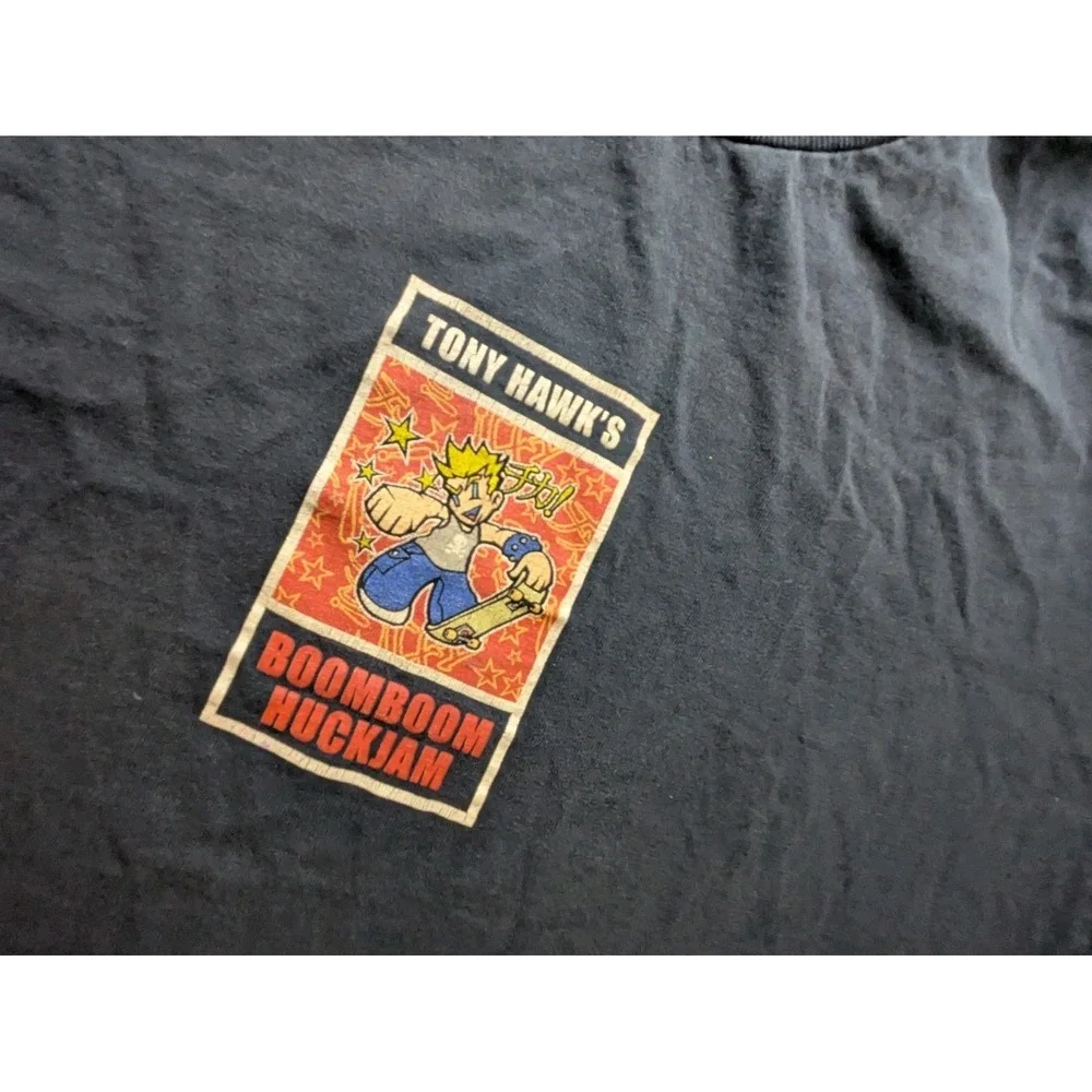 Vintage 2002 Tony Hawk's Boom Boom Huck Jam T-Shirt Mens Large Cotton Tee Skate